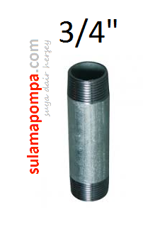 3/4 \'\' 15 CM GALVANİZ BORU NİPELİ