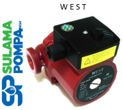 WEST 25-80/180 11/2'' ÇIKIŞLI 220V 3 HIZLI SİRKÜLASYON POMPASI