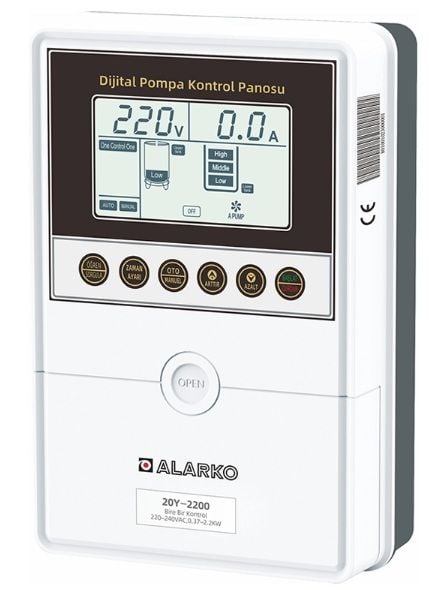 Alarko, 20 Y-CBB , MONOFAZE, 0.5Hp - 3Hp, Dalgıç Pompa, Hidrofor, Dijital Kontrol Panosu (Elektronik)