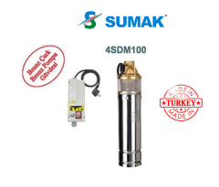 SUMAK 4SDM100 1,HP 220V 4\'\' PASLANMAZ  PAKET DALGIÇ POMPA (MOTOR+KABLO+PANO)