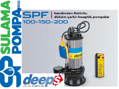 STAR SPF 200-M 2.HP 220V DÖKÜM ÇARKLI FOSEPTİK DALGIÇ POMPA+PANO
