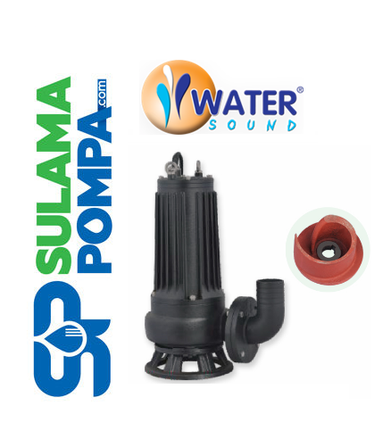 WATER WQ 15-9-1.1QG 1.5 HP 220V DÖKÜM GÖVDELİ PARÇALAYICILI ATIK SU DALGIÇ POMPA