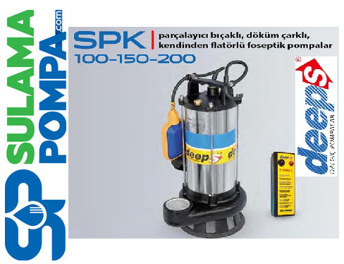 STAR SPK 100 M- 1 HP 220W PARÇALAYICI BIÇAKLI FOSEPTİK DALGIÇ POMPA