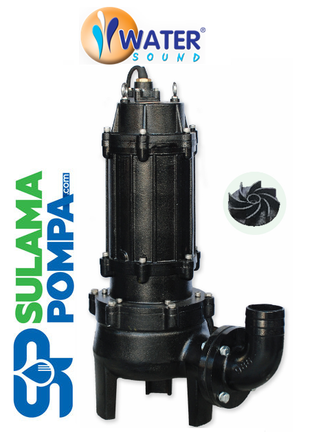 WATER 100U411 - 15 HP 380V DÖKÜM GÖVDELİ PARÇALAYICILI YÜKSEK İRTİFALI ATIK SU DALGIÇ POMPA (1450d/d)