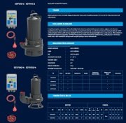 SUMAK SDTV 150/4    15 HP 380V   VORTEX ÇARKLI FOSEPTİK DALGIÇ POMPA