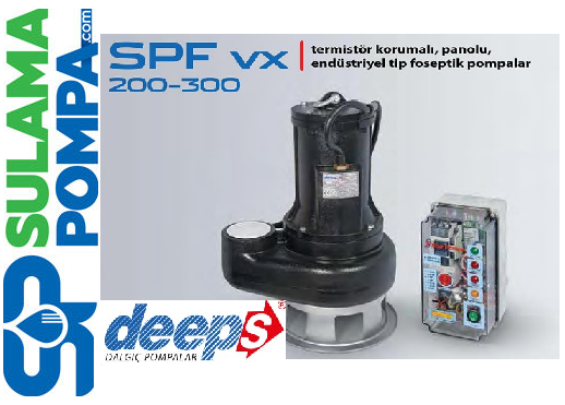 STAR SPF VX 200 2.HP 220W AÇIK FANLI PANOLU FOSEPTİK DALGIÇ POMPA+PANOLU