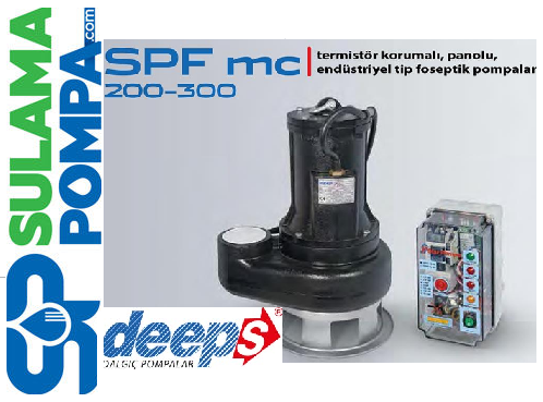 STAR SPF mc  200 M 2.HP 220W AÇIK FANLI PANOLU FOSEPTİK DALGIÇ POMPA+PANOLU