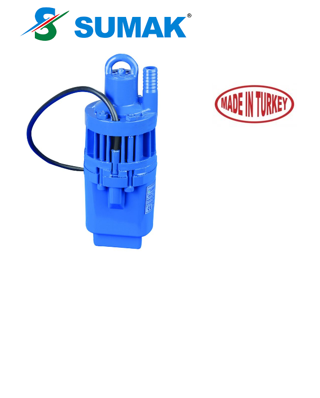 SUMAK SD2 1/2\'\'  30 MT KABLOLU ELEKTROMANYETİK (TİTREŞİMLİ) DALGIÇ POMPA
