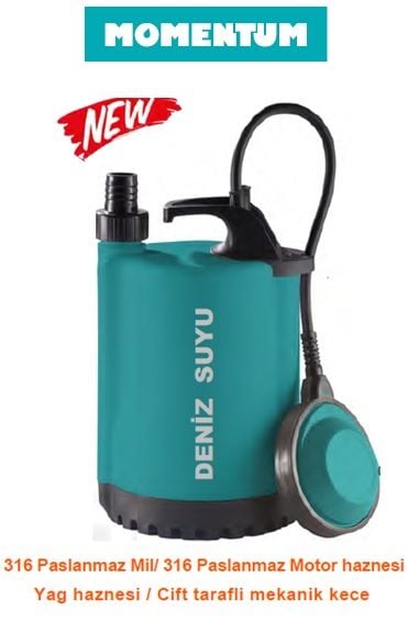 Momentum PKS-400DW 400W-220V Plastik Gövdeli Deniz Su Drenaj Dalgıç Pompa