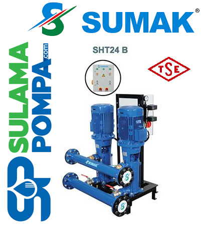 SUMAK SHT24/B 550/4 2x5.5 HP 380V ÇİFT POMPALI HİDROFOR