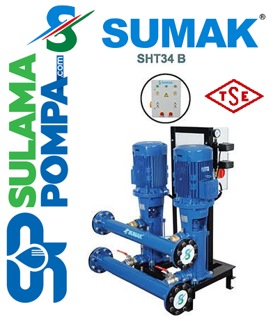 SUMAK SHT32/3B 2x5.5 HP 380V ÇİFT POMPALI HİDROFOR