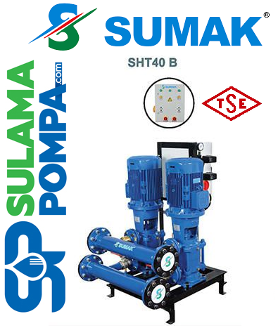 SUMAK SHT40/3B 2x15 HP 380V ÇİFT POMPALI HİDROFOR