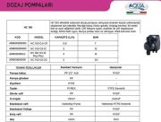 Aqua HC 150 0,5-07   ( 0,5 L/h - 7 Bar)  Sabit Atımlı Dozaj Pompası