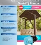 ALARKO JET D-JSWM-20M   2Hp 220v Döküm Gövdeli Kendinden Emişli Jet Pompa