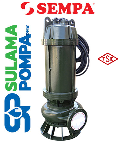SEMPA DPT 80-D 5.5 HP 380V AÇIK FANLI ATIK SU DALGIÇ POMPA