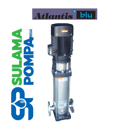 ATLANTİS CVL 25-14KT 15.HP 380V DİK MİLLİ ÇOK KADEMELİ İN-LİNE TİP KOMPLE PASLANMAZ ÇELİK POMPA