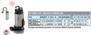 SUMAK, SDF 30/2Y, 3HP, 220V, AZ KİRLİ SU DALGIÇ POMPASI