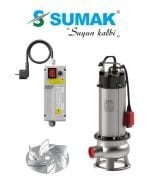 SUMAK, SDFV 30/2 İNOX, 220V, 3HP, PASLANMAZ FOSEPTİK DALGIÇ POMPA