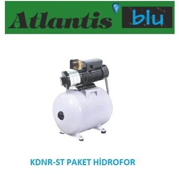 Atlantis Blu KDNR 4-6M-ST    2Hp 220V  Paslanmaz Çelik Fan ve Difüzörlü Yatık Çok Kademeli  Paket Hidrofor (SS 304) - Yatık Tanklı 50 litre Değişebilir Membranlı