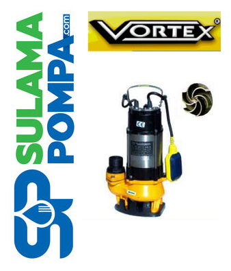 VORTEX VX 120 M- 1 HP PASLANMAZ GÖVDELİ AÇIK FANLI DALGIÇ POMPA