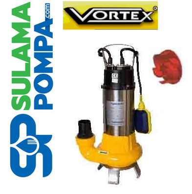 VORTEX VX 150 M- 1.5 HP  PASLANMAZ GÖVDELİ FOSEPTİK DALGIÇ POMPA