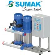 SUMAK, SHT8B-450/12, 4.5HP, 380V, ÇİFT POMPALI, DÜŞEY MİLLİ, KADEMELİ HİDROFOR