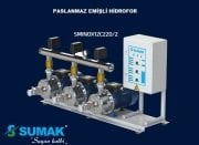 Sumak SMINOX12C 220/2     3X1.6 kW  220V  Üç Pompalı Emişli Kademeli Paslanmaz Yatay Hidrofor