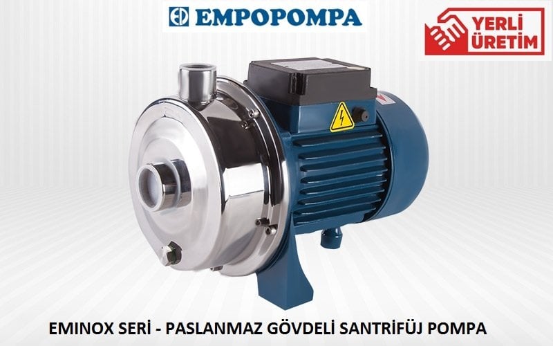 Empo  EMINOX-A  100 T     1Hp 380V   Paslanmaz Gövdeli Santrifüj Pompa