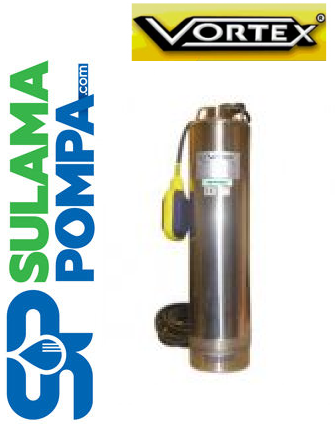 VORTEX SRX 206 M 1.2 HP PASLANMAZ KADEMELİ KESON KUYU DALGIÇ POMPA