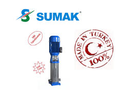 SUMAK SHTP8-300/10 3.HP 380W DÜŞEY MİLLİ KADEMELİ KOMPLE PASLANMAZ POMPA