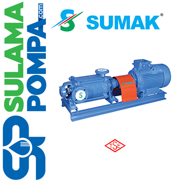 SUMAK SYT 50/2 20.HP 380V 2900dd YATAY MİLLİ KADEMELİ POMPA