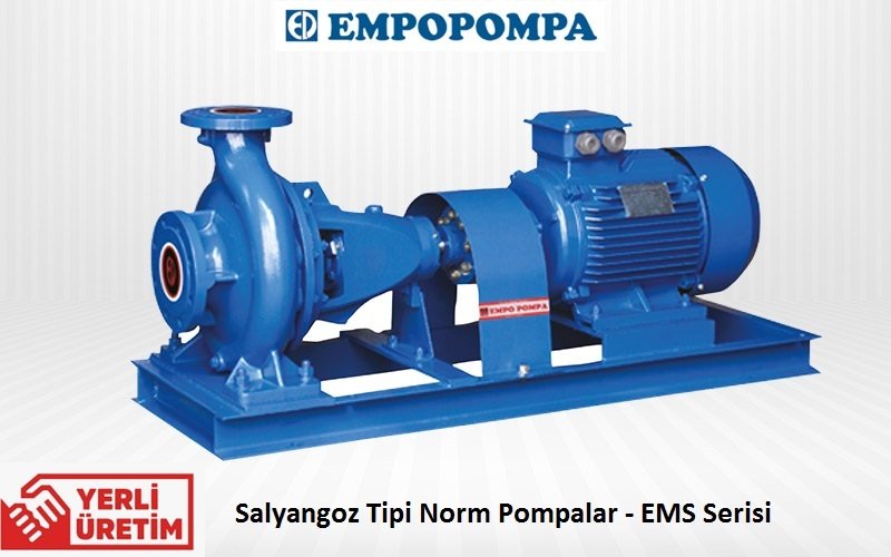 Empo  EMS-100/250     15 Hp  380V   Tek Kademeli Salyangoz Gövdeli Norm Pompa (1450 d/d)