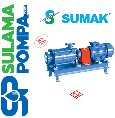 SUMAK SYT 32/3E 5.5 HP 380V 2900dd UÇTAN EMİŞLİ YATAY MİLLİ KADEMELİ POMPA