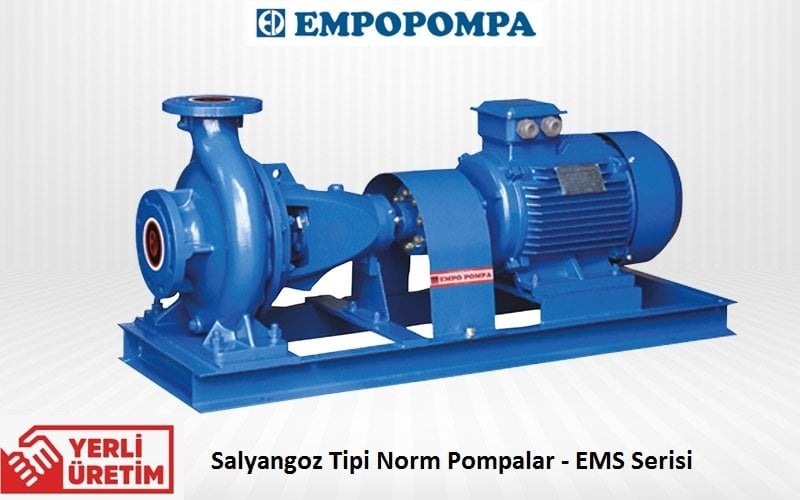 Empo  EMS-50/250     25 Hp  380V   Tek Kademeli Salyangoz Gövdeli Norm Pompa (2900 d/d)