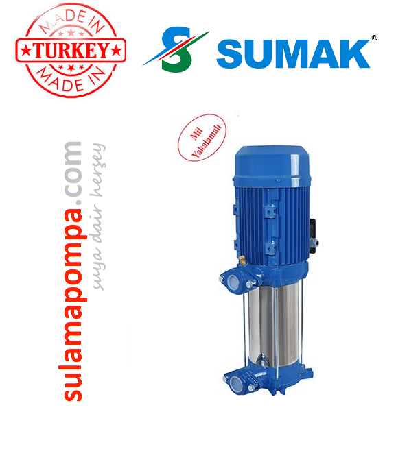 SUMAK SHT6-150/8 1.5 HP 380W DÜŞEY MİLLİ KADEMELİ POMPA