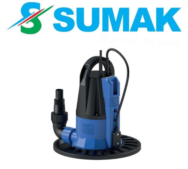 SUMAK, SDF500 GF, 0.5HP, 220V, SEVİYE SENSÖRLÜ, SIFIRDAN EMİŞLİ, DRENAJ DALGIÇ POMPA