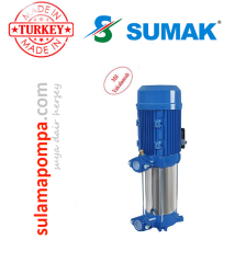 SUMAK SHT16-850/8 8,5.HP 380W  DÜŞEY MİLLİ KADEMELİ POMPA