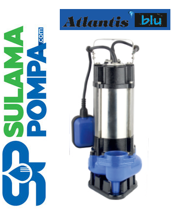 ATLANTİS HMA 17-2.2M   3 HP 220V YÜKSEK DEBİLİ AÇIK FANLI PİS SU DALGIÇ POMPA