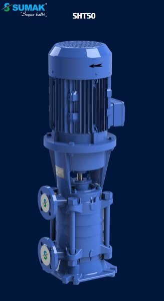 SUMAK SHT 50/2   15HP 380V   DÜŞEY MİLLİ KADEMELİ POMPA