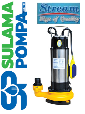 STREAM SVQ1500F 2.HP .220V ATIKSU DRENAJ VE FOSEPTİK DALGIÇ POMPA