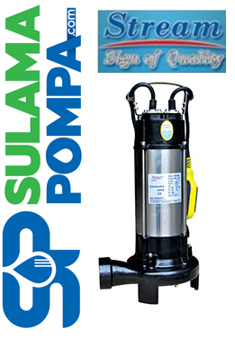 STREAM SVD 1300F, 1.8 HP 220V PARÇALAYICI BIÇAKLI FOSEPTİK DALGIÇ POMPA