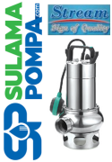 STREAM WSD 75/35 1.HP 220V KOMPLE PASLANMAZ ÇELİK PİS SU DALGIÇ POMPA