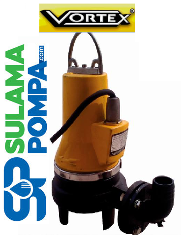 VORTEX Super Cut 900 T 1.2 HP 380W Öğütücülü Paslanmaz Çelik Bıçaklı foseptik dalgıç pompa