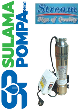 STREAM 4SKM100 1.HP 220V 4'' PAKET AKUPLE MOTORLU DALGIÇ POMPA