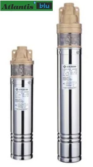 Atlantis  4SKM 150   1.5Hp-220V   4\'\' Çaplı  1\'\' Çıkışlı 12mt Kablolu + Panolu  Yüksek Basınçlı Dalgıç Pompa