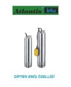 Atlantis Blu  SCM 6A   1.5Hp 220V  Çok Kademeli  Monoblok Keson Kuyu Pompa (10 m kablolu, kumanda panolu, taşıma halatlı,kendinden motor soğutmalı)