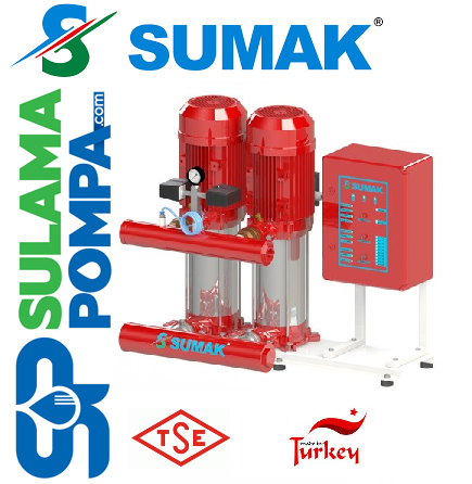 SUMAK SHT 34 B 1500/6 EEY ÇİFT POMPALI YANGIN HİDROFORU