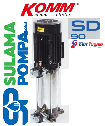 STAR SD 90/6 T 3.HP 380V DÜŞEY MİLLİ KADEMELİ POMPA