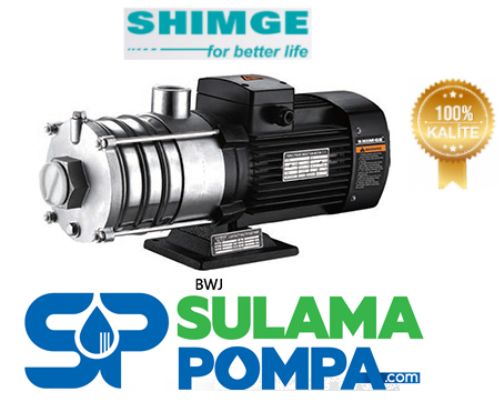 SHIMGE BWJT 2-6 1.HP 380W YATAY MİLLİ PASLANMAZ POMPA