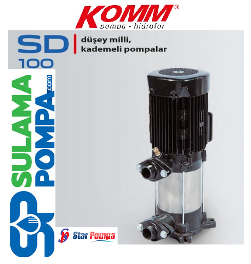 STAR SD 100/4 T 5.5 HP 380V DÜŞEY MİLLİ KADEMELİ POMPA